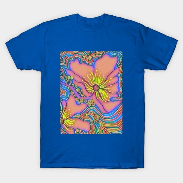 Rainbow Flower T-Shirt by Minxylynx4